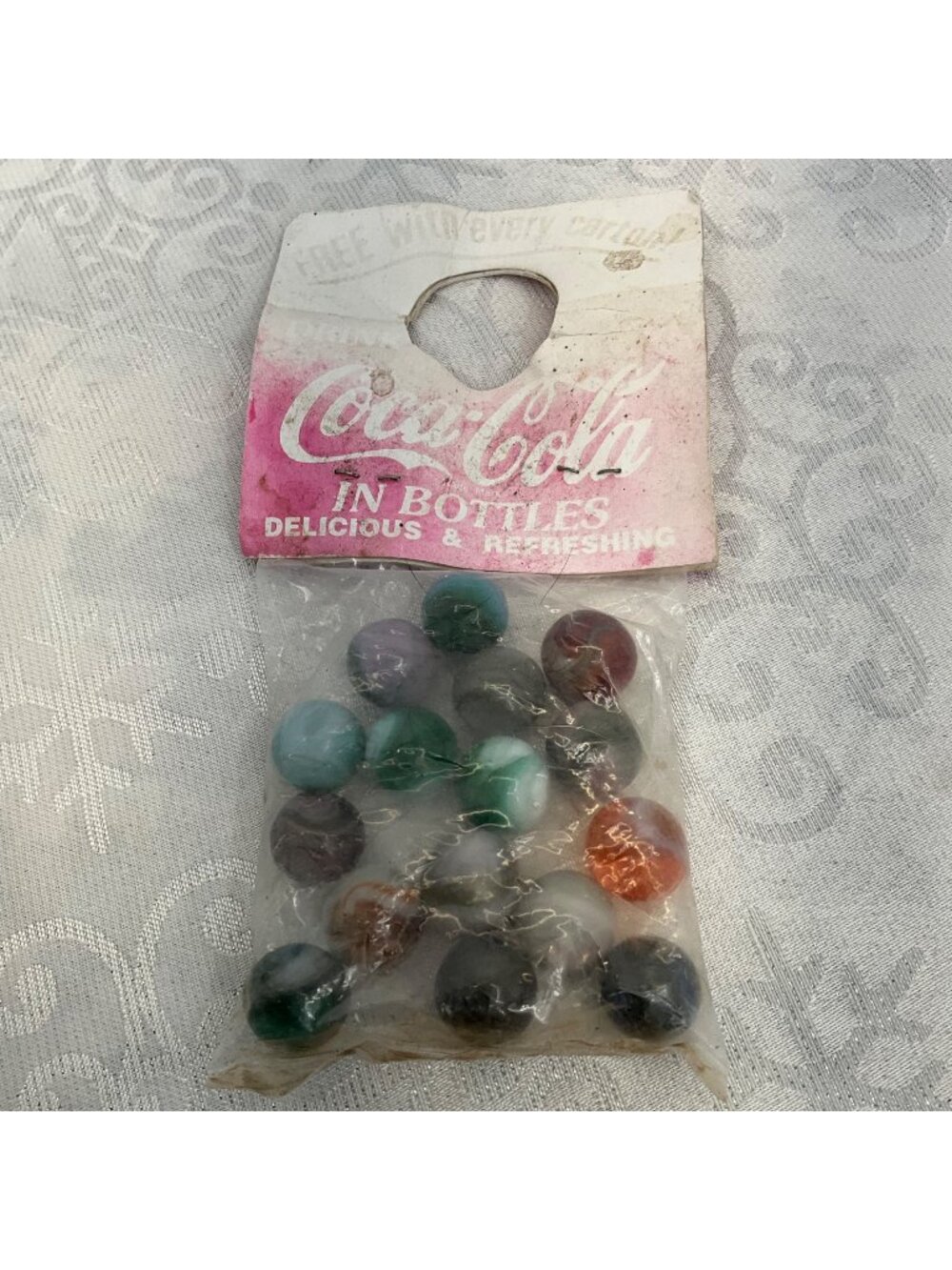 Vintage Coca-Cola Marbles In Original Packaging "Free With Every Carton" Collect